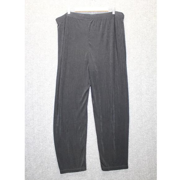 Chico’s Travelers Women’s Size 4R (US 20/22R) Pull On Slinky Pants Black - Picture 2 of 5